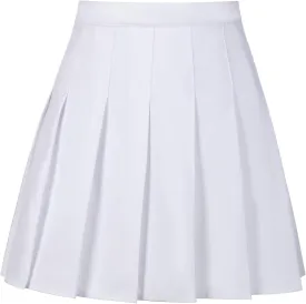 Womens Girls Pleated Tennis Skirts High Waisted A-line Skirt School Uniform Athletic Golf Skorts with Shorts,2T-4XL