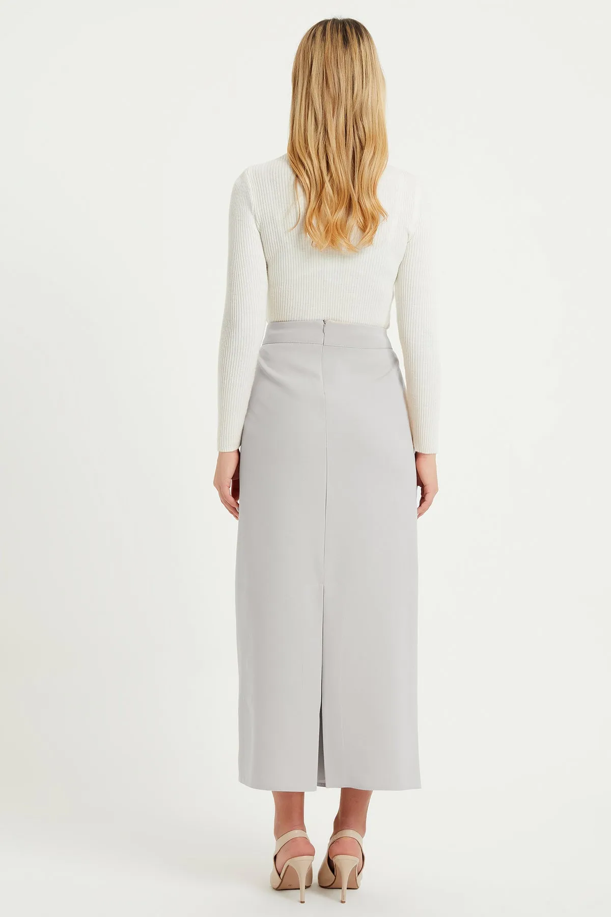 ZRF Women Pencil Skirt - Gray - Halifax